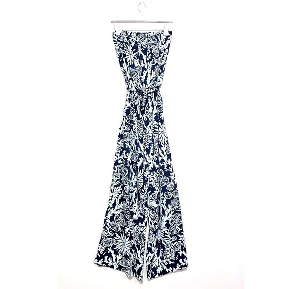 LILLY PULITZER FARRAH JUMPSUIT IN BLUE SIZE MEDIUM - Picture 4 of 7